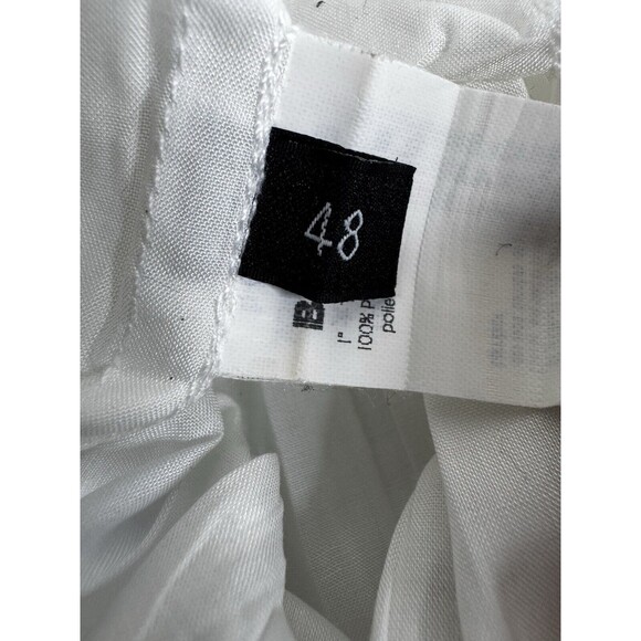Les Copains White Pleated Crinkle Shirt Dress Tunic EU 48 US 12 Sheer Minimalist - Picture 8 of 16